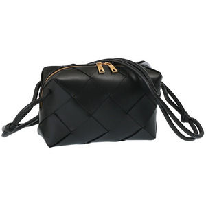 BOTTEGA VENETA Small Cassette Camera Intrecciato Shoulder Bag Black